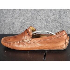 Robert Zur Sven Driving Loafers Mens 13 Brown Leather Glove Slip On Shoes Loafer